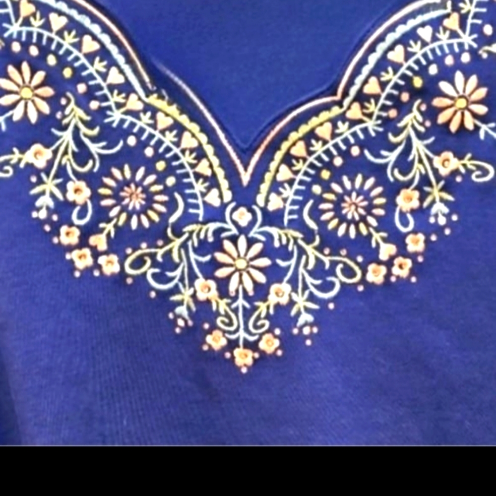 QUAKER FACTORY Embroidered and sequined top